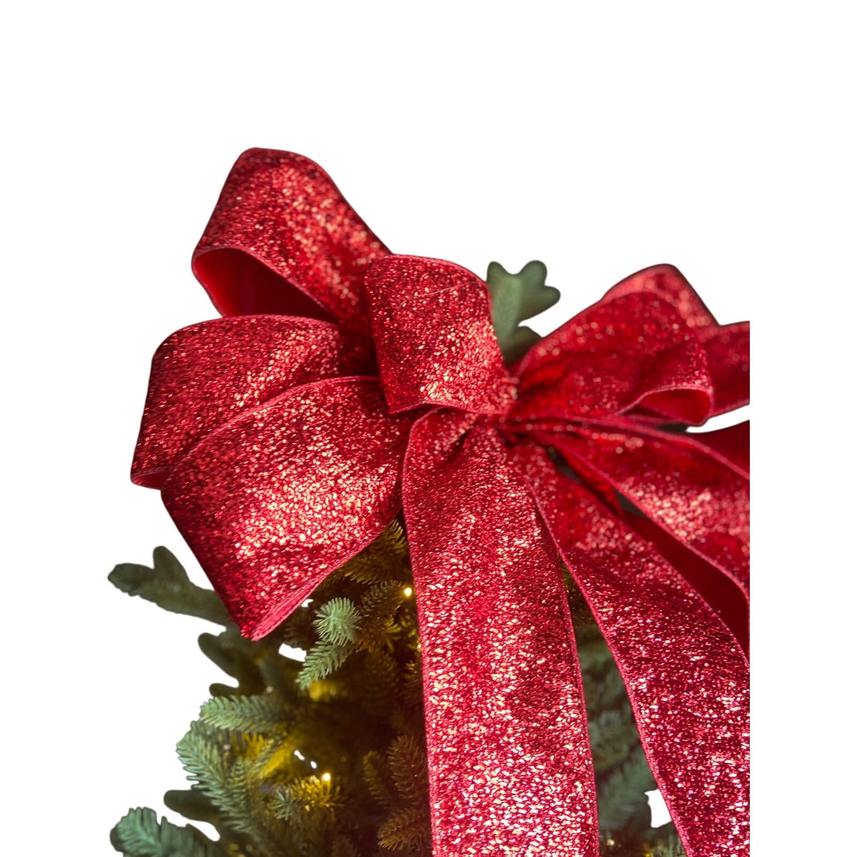 Ralph Lauren Red Christmas Tree Topper Bow, Holiday Decor, Red Tree Topper