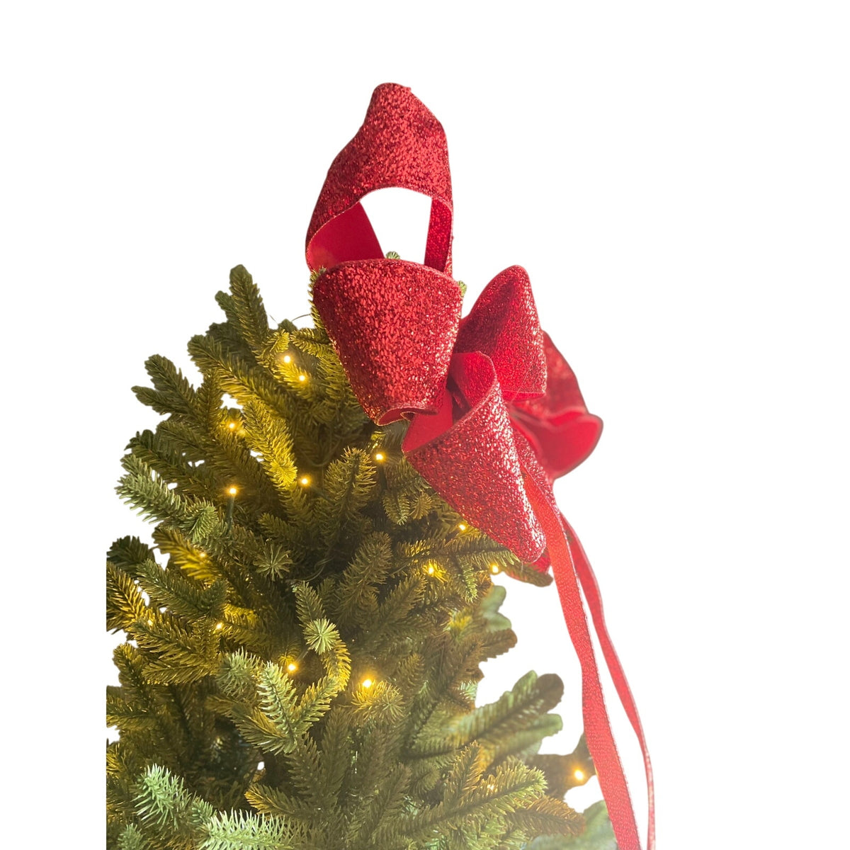 Ralph Lauren Red Christmas Tree Topper Bow, Holiday Decor, Red Tree Topper
