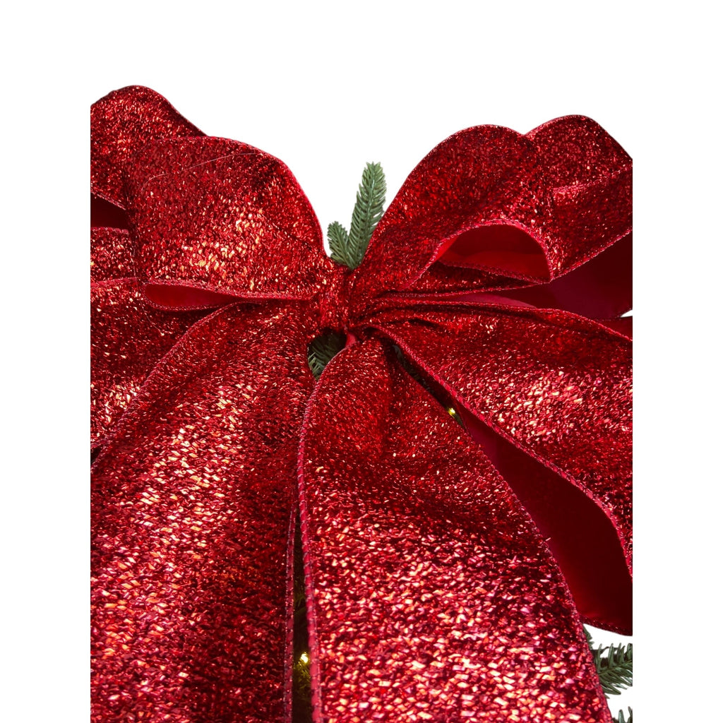 Ralph Lauren Red Christmas Tree Topper Bow, Holiday Decor, Red Tree Topper
