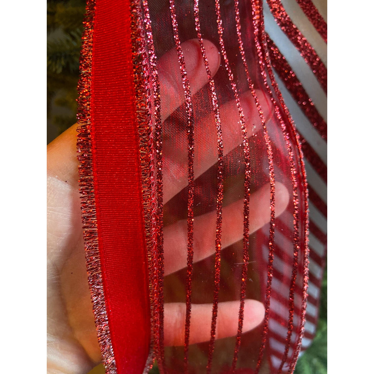 Whimsical Candy Cane Streamer Bow for Your Holiday Tree