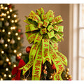 XXL Grinch Christmas tree topper bow in velvet