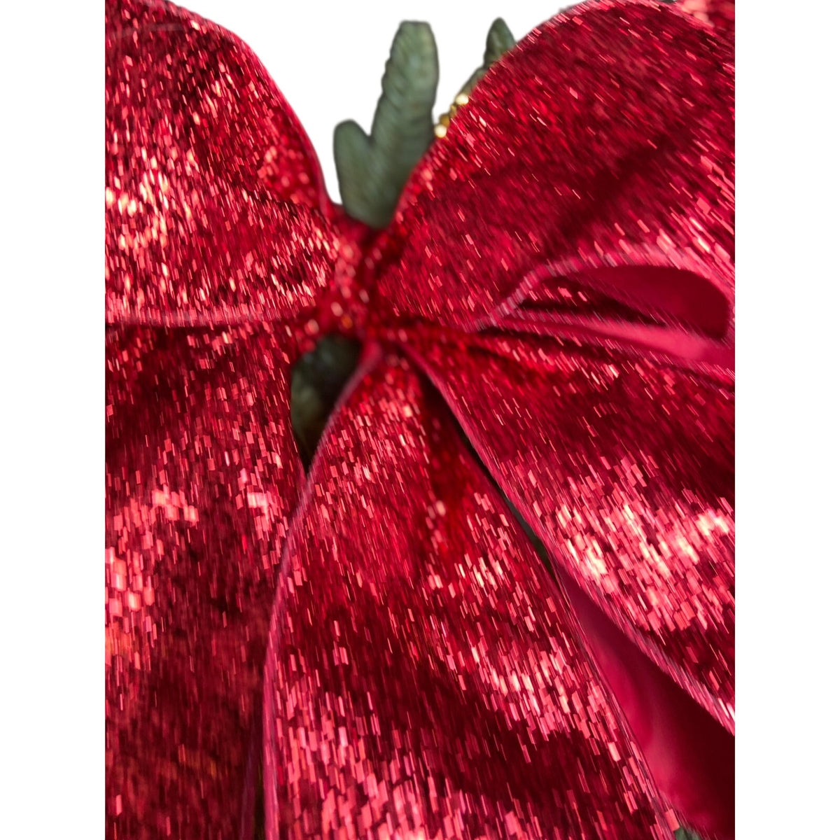 Ralph Lauren Red Christmas Tree Topper Bow, Holiday Decor, Red Tree Topper