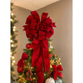 Christmas Tree Topper Bow Red Velvet, r Ralph Lauren Christmas,XXL ribbon Topper