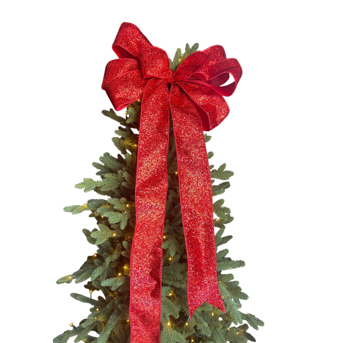 Ralph Lauren Red Christmas Tree Topper Bow, Holiday Decor, Red Tree Topper