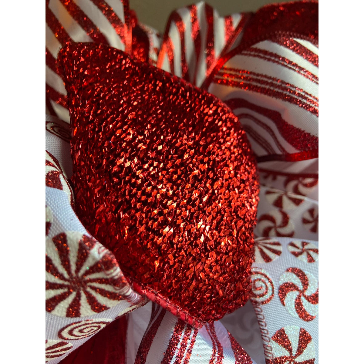 Whimsical Candy Cane Streamer Bow for Your Holiday Tree