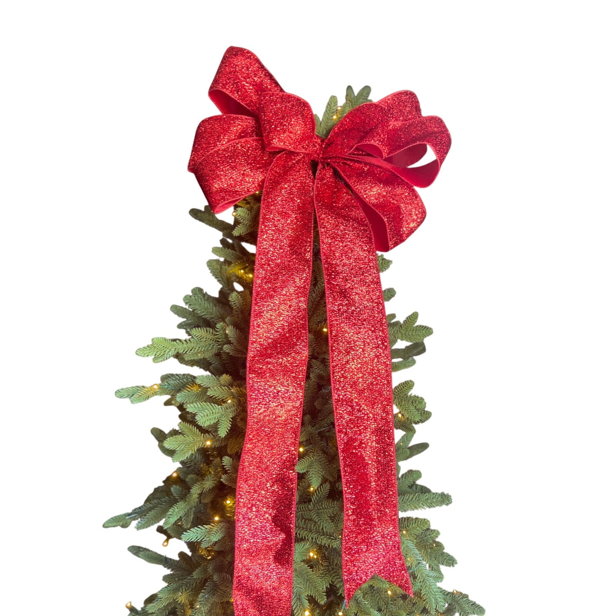 Ralph Lauren Red Christmas Tree Topper Bow, Holiday Decor, Red Tree Topper