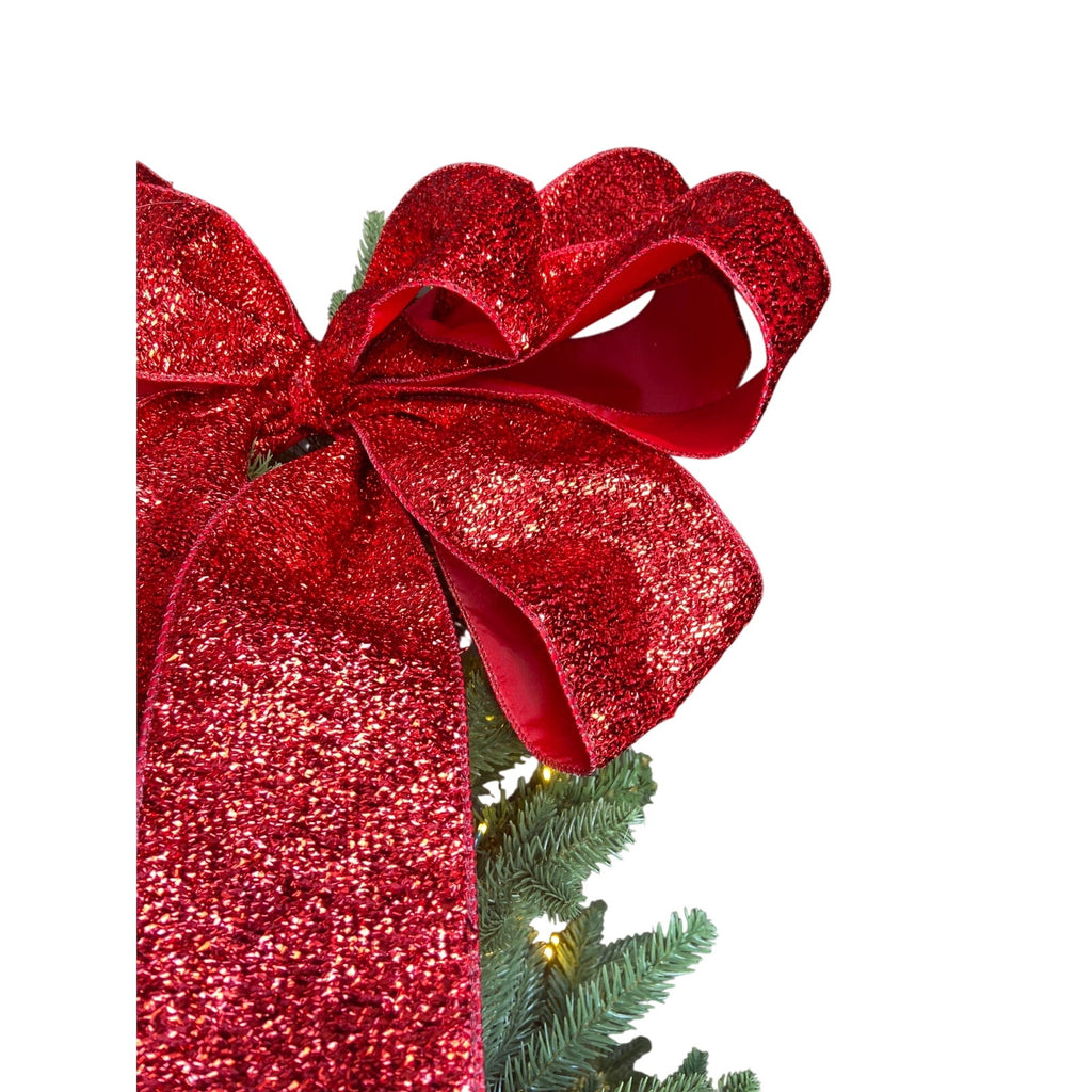 Ralph Lauren Red Christmas Tree Topper Bow, Holiday Decor, Red Tree Topper
